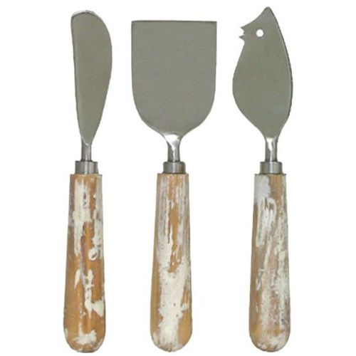  Traders and Company Cheese Tool Set w/ Whitewashed Wood Handles - Whitewash