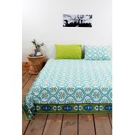 Traditional mafia traditional mafia Luxury Collection-Printed Double Bed Sheet Set with 2 Pillow Covers, King Size, Blue