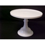 Trail Town Finds 10 White Milk Glass Cake Stand Plate Bakery Grade