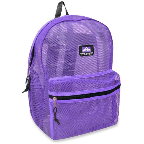  Trail maker 17 Inch Mesh Backpack - Wholesale Bulk Case Pack of 24 (Girls 3 Color Assortment)