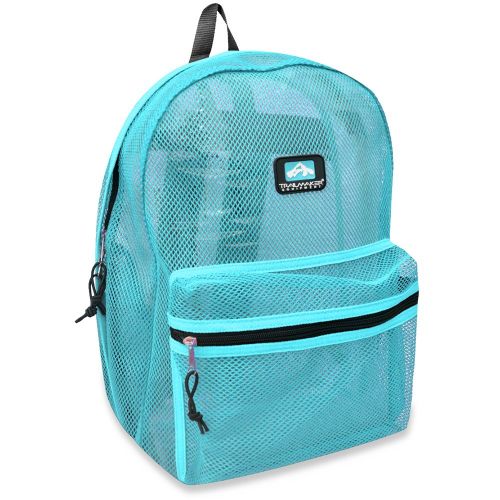  Trail maker 17 Inch Mesh Backpack - Wholesale Bulk Case Pack of 24 (Girls 3 Color Assortment)