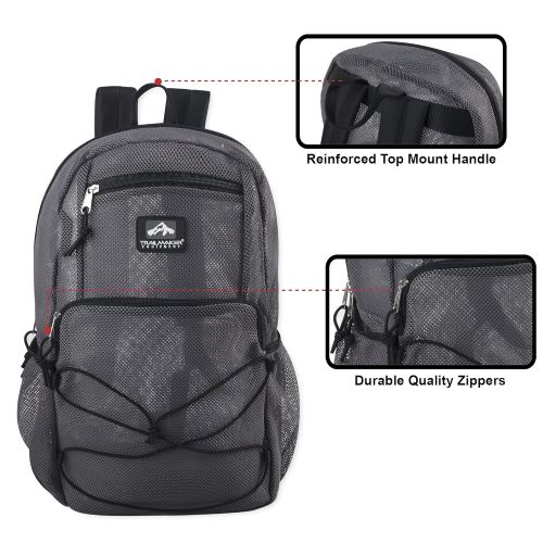  Trail maker Trailmaker Sheer Mesh Backpack Deluxe with Bungee Cord & Adjustable Padded Back Straps