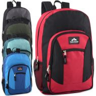 Trail maker Wholesale Trailmaker 19 Inch Multi Pocket Backpack in Bulk 24 Packs (Boys Assorted)
