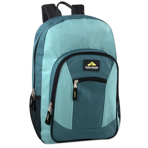  Trail maker Wholesale Trailmaker 19 Inch Multi Pocket Backpack in Bulk 24 Packs (Boys Assorted)