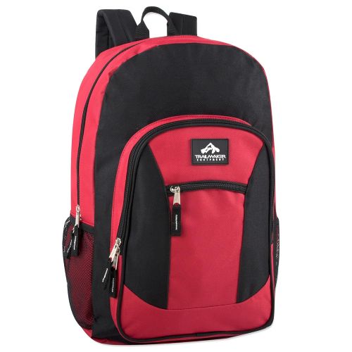  Trail maker Wholesale Trailmaker 19 Inch Multi Pocket Backpack in Bulk 24 Packs (Boys Assorted)