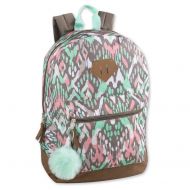 Trail maker Girls Fashion Backpack With Reinforced Vinyl Bottom and Bonus PomPom Keychain