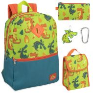 Trail maker Trailmaker 5 in 1 Full Size Character School Backpack and Lunch Bag Set For Boys (Dragons)