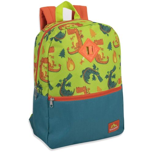  Trail maker Trailmaker 5 in 1 Full Size Character School Backpack and Lunch Bag Set For Boys (Dragons)