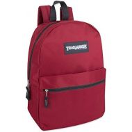 Trail maker Classic Traditional Solid 17 Inch Backpacks with Adjustable Padded Shoulder Straps