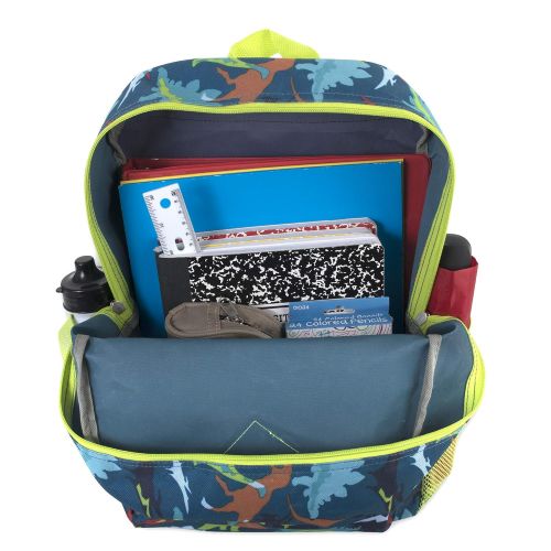  Trail maker Boys 6 in 1 Backpack Set With Lunch Bag, Pencil Case, Bottle, Keychain, Clip (Trucks)