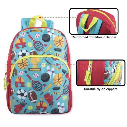  Trail maker Kids Character Backpacks for Boys & Girls (15”) with Adjustable, Padded Back Straps