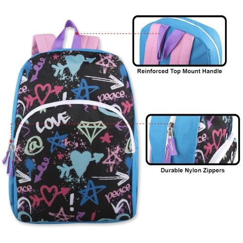  Trail maker Kids Character Backpacks for Boys & Girls (15”) with Adjustable, Padded Back Straps