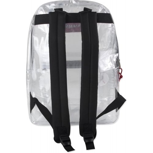  [아마존베스트]Trail maker Clear Backpack With Reinforced Straps For School, Security, Sporting Events (Black)
