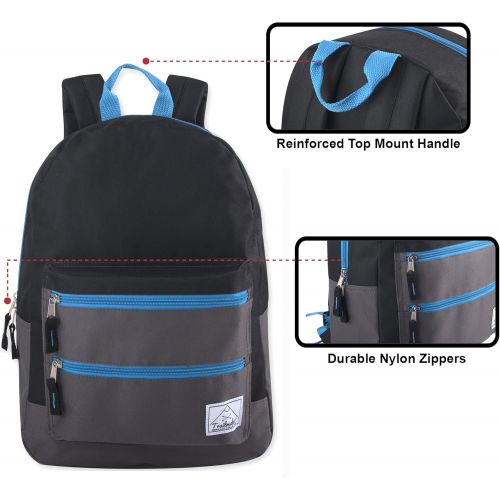  Trail maker Multi Pocket Multicolor Backpack with Adjustable Padded Straps