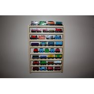 Train Rack Tall - Thomas Train Wooden Storage Display Wall Rack Shelf Play Table Accessory Case for Brio Chuggington Melissa and Doug