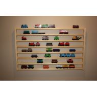 Train Rack Mega - Thomas Train Wooden Storage Display Wall Rack Shelf Play Table Accessory Case for Brio Chuggington Melissa and Doug by Train Rack