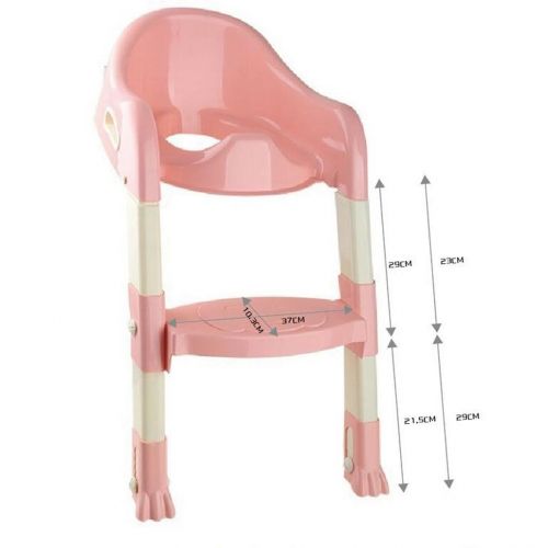  Trainer JBHURF Folding portable child toilet seat ring ladder Multifunction Baby stepped auxiliary toilet - pink Suitable for children 6 months - 6 years old (Color : Pink)