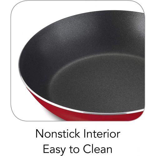  [아마존베스트]Tramontin NEW 9-Piece Simple Cooking Nonstick Cookware Set (Red)