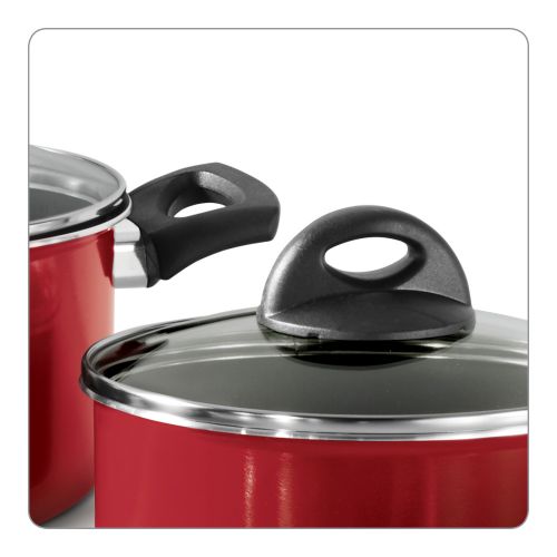  Tramontina 13 Piece EveryDay Red Nonstick Cookware Set