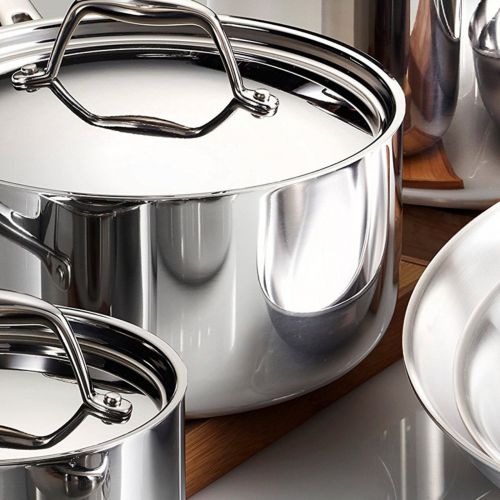  Tramontina Gourmet Tri-Ply Clad 10 Piece Cookware Set