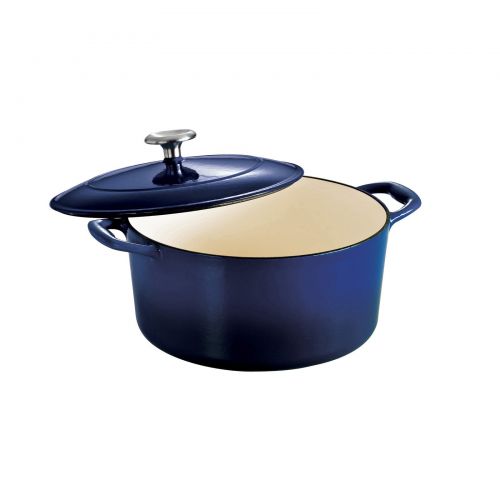  Tramontina Gourmet Enameled Cast Iron Covered Round Dutch Oven - Gradated Cobalt