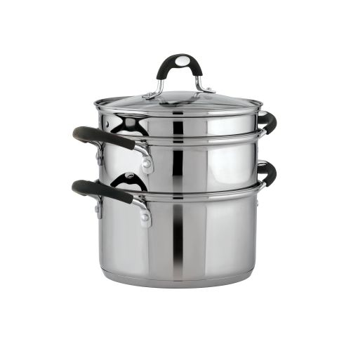  Tramontina Stainless Steel 3 Quart Steamer & Double-Boiler, 4 Piece