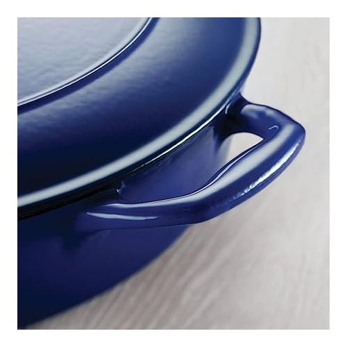  Tramontina Enameled Cast Iron Covered Braiser Gradated Cobalt 4-Quart, 80131/069DS