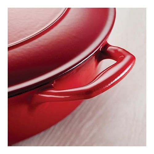  Tramontina Covered Sauce Pan Enameled Cast Iron 2.5-Quart, Gradated Red, 80131/060DS