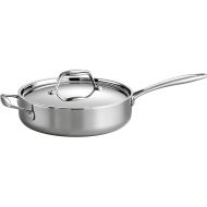 Tramontina Covered Deep Saute Pan Stainless Steel Induction-Ready Tri-Ply Clad 3-Quart, 80116/058DS