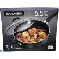 Tramontina 5.5 Quart Jumbo Cooker Nonstick Deep Saute Pan Dishwasher Safe Black