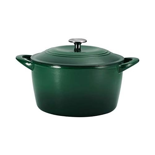  [아마존베스트]Tramontina 7 Qt Enameled Cast Iron Covered Tall Round Dutch Oven (Artic Blue) - 80131/362DS