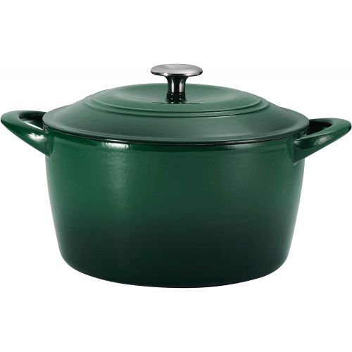  [아마존베스트]Tramontina 7 Qt Enameled Cast Iron Covered Tall Round Dutch Oven (Artic Blue) - 80131/362DS