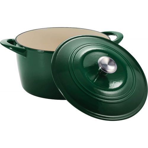  [아마존베스트]Tramontina 7 Qt Enameled Cast Iron Covered Tall Round Dutch Oven (Artic Blue) - 80131/362DS