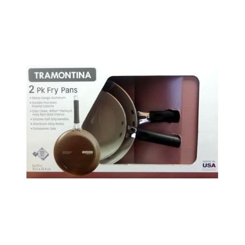  Tramontina Frying Pan Set 2Pc Brown