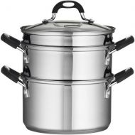 Tramontina Tri-Ply Base Construction, Durable, 1810 Stainless Steel 4-Piece 3-Quart SteamerDouble-Boiler, Silver