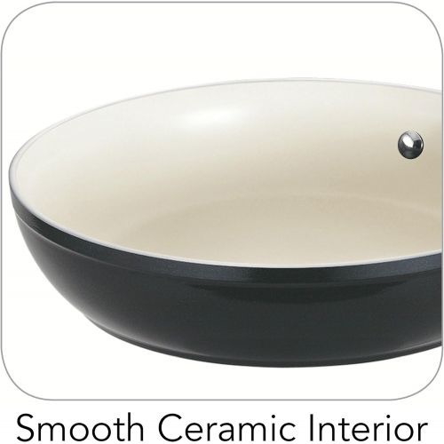  Tramontina 80110200DS Gourmet Ceramica Deluxe Cookware Set, PFOA- PTFE- Lead and Cadmium-Free Ceramic Interior, 8-Piece, Metallic Black, Made in Italy