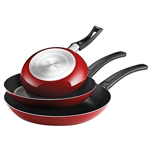  Tramontina 3-Piece EveryDay Nonstick Saute Pan Set, Red