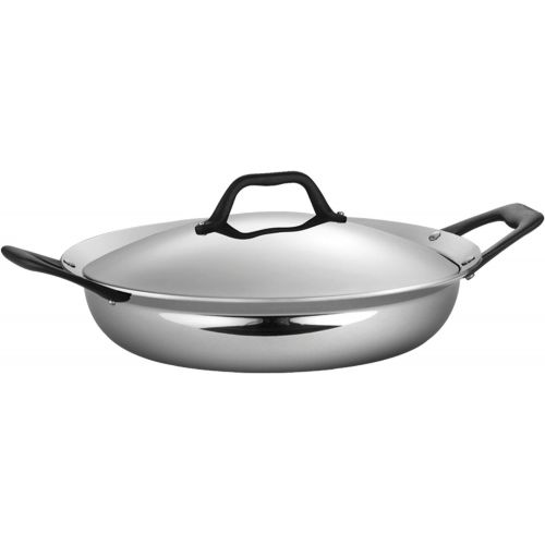  Tramontina Limited Editions Barazzoni 3 Quart Stainless Steel Covered Tri-Ply Clad Everyday Pan