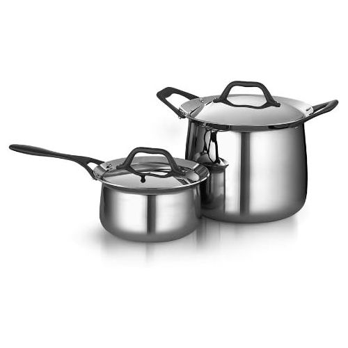  Tramontina Limited Editions Barazzoni 2 Quart Stainless Steel Covered Tri-Ply Clad Sauce Pan