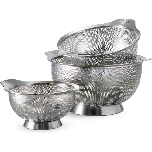  Tramontina 80206556DS 3 Pack Stainless Steel Colanders, Stainless Steel