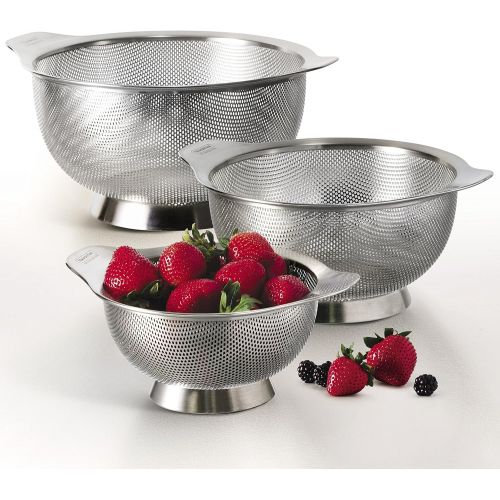  Tramontina 80206556DS 3 Pack Stainless Steel Colanders, Stainless Steel