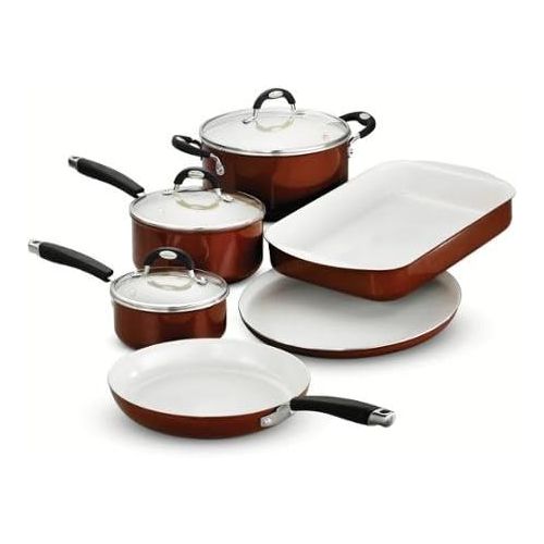  Tramontina Style 9-Piece CookwareBakeware Set, Metallic Copper