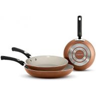 Tramontina 80143592DS Select Ceramic-Reinforced Nonstick Fry Pans, 3 Pack, Copper, Made in USA