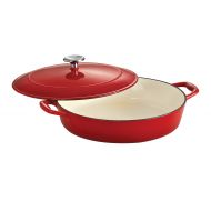 Tramontina 80131/050DS Enameled Cast Iron Covered Braiser, 4-Quart, Gradated Red