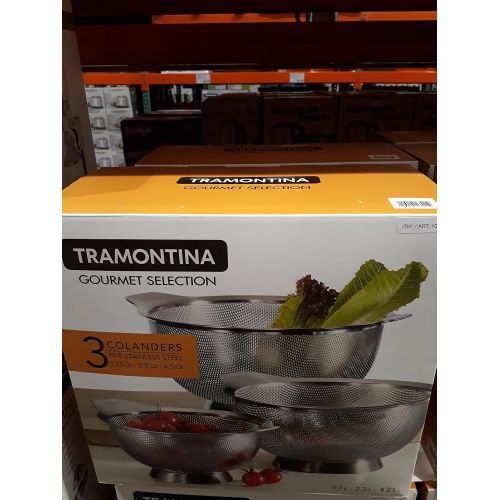  Tramontina Goumet Tramontina Gourmet Stainless Steel Colander strainer Set