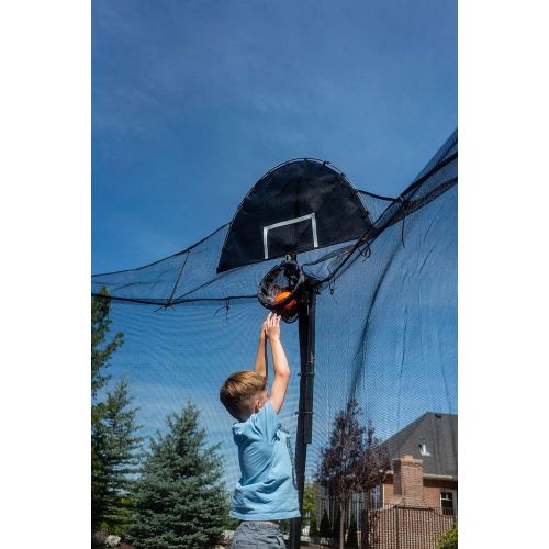  Trampoline Pro Jump Slammer Trampoline Basketball Hoop | Easy Install | Foam Ball Included