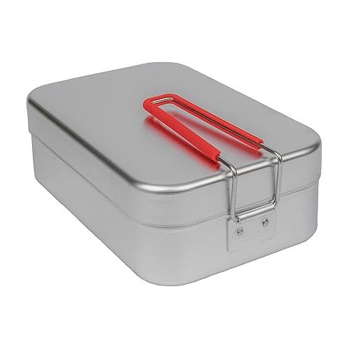  TRANGIA Mess Tin Reusable Sustainable Storage Container, Red Handle, Large