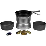 Trangia - 25-9 Ultralight Hard Anodized Camping Cookset | Includes: Alcohol Stove, 2 HA Pots, Non-Stick Frypan, Upper & Lower Windshield, Pot Gripper, & Strap