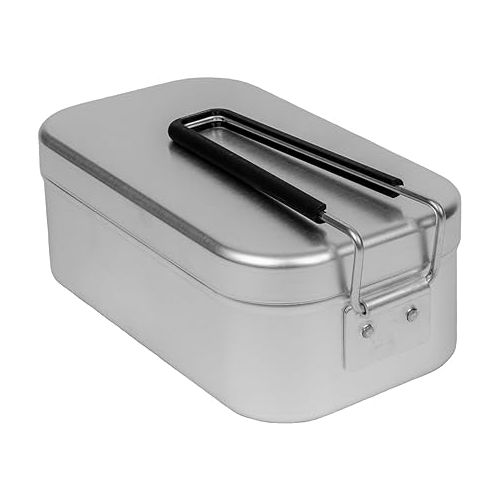  TRANGIA Mess Tin with Handle (6.5 x 3.5 x 2.6-Inch), Silver