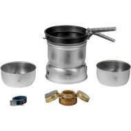 TRANGIA 27-23 Duossal 2.0 Camping Stove Kit with Stainless Steel Lined Pans